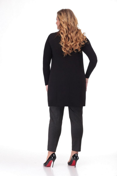 Жилет прямого силуэта для делового образа БелЭльСтиль 759-1 28 22 черный - фото 3