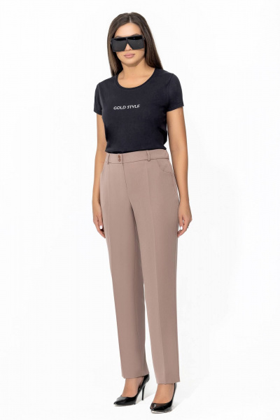 Костюм 2-ка из клетчатого текстиля с зауженными брюками Gold Style 2666 - фото 5