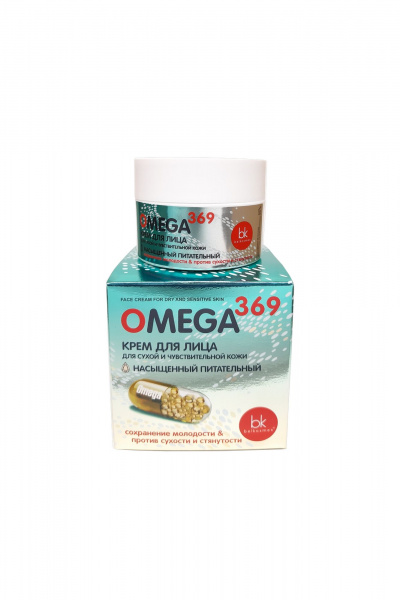 Крем для лица для сухой чувствительной кожи с маслами Belkosmex OMEGA 369 Крем для лица для сухой и чувствительной кожи - фото 1