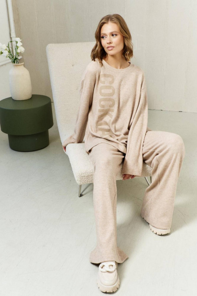 Трикотажный костюм женский с джемпером и брюками COCKTAIL 1030 - фото 2