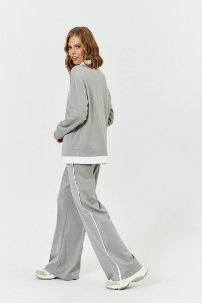 Костюм из трикотажа: джемпер с застежкой поло и брюки COCKTAIL 1033 - фото 7