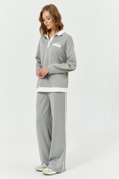 Костюм из трикотажа: джемпер с застежкой поло и брюки COCKTAIL 1033 - фото 6