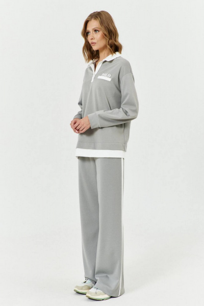 Костюм из трикотажа: джемпер с застежкой поло и брюки COCKTAIL 1033 - фото 5