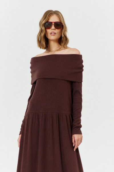 Платье трапеция из трикотажа с отрезным лифом COCKTAIL 1034/1 - фото 8