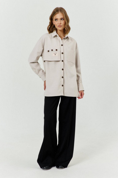 Рубашка из текстиля с отложным воротником и карманами COCKTAIL 1039 - фото 8