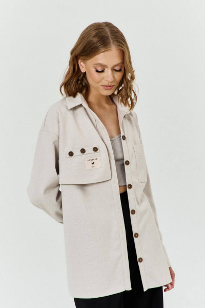 Рубашка из текстиля с отложным воротником и карманами COCKTAIL 1039 - фото 7