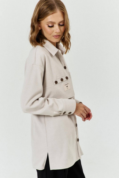 Рубашка из текстиля с отложным воротником и карманами COCKTAIL 1039 - фото 4