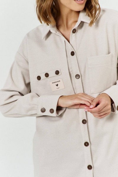 Рубашка из текстиля с отложным воротником и карманами COCKTAIL 1039 - фото 3