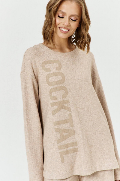 Джемпер из трикотажа с печатью и классическим воротником COCKTAIL 1040 - фото 7