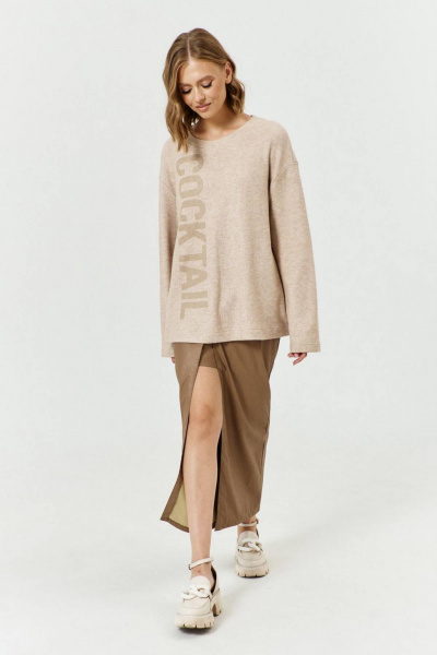 Джемпер из трикотажа с печатью и классическим воротником COCKTAIL 1040 - фото 6