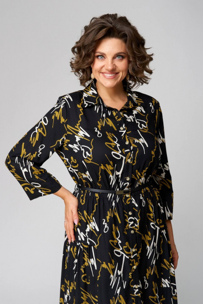 Платье удлиненное с принтом из вискозы и подкладкой Koketka i K 1180 - фото 8