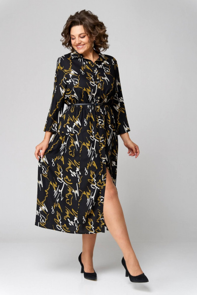 Платье удлиненное с принтом из вискозы и подкладкой Koketka i K 1180 - фото 6