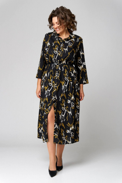 Платье удлиненное с принтом из вискозы и подкладкой Koketka i K 1180 - фото 4