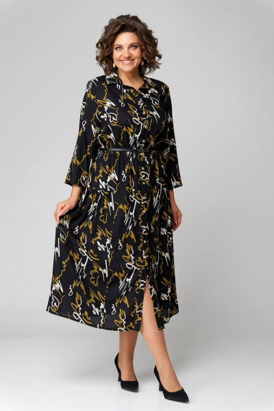 Платье удлиненное с принтом из вискозы и подкладкой Koketka i K 1180 - фото 2