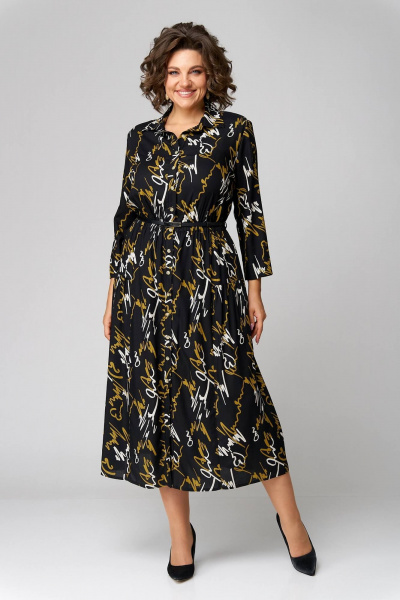Платье удлиненное с принтом из вискозы и подкладкой Koketka i K 1180 - фото 1