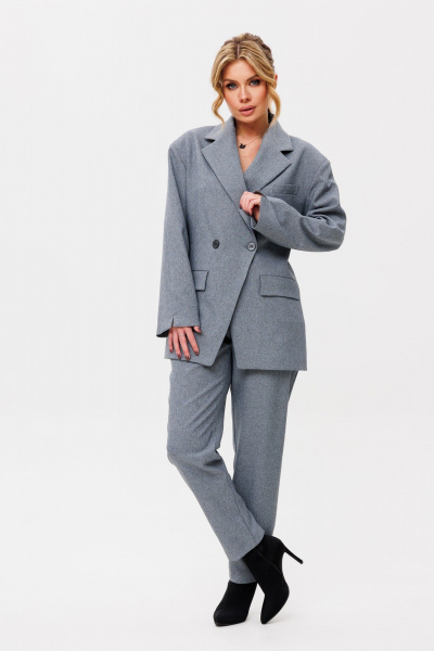 Брюки зауженные и свободный жакет с рукавом-сложно Ambera Style 2095 - фото 4