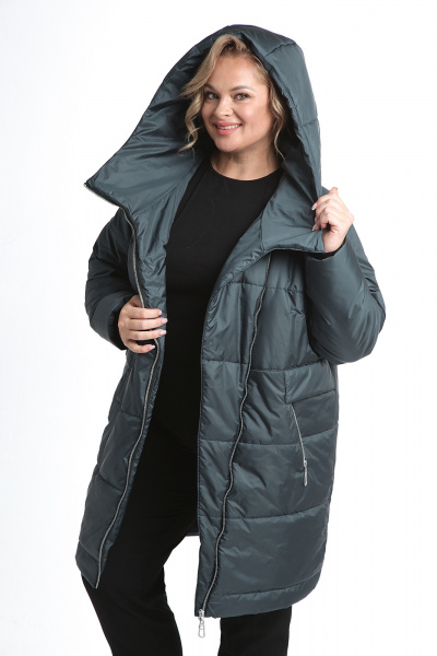 Демисезонная удлиненная куртка с объёмным капюшоном Algranda А3913-a-4 - фото 1