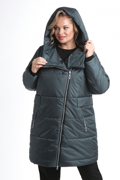 Демисезонная удлиненная куртка с объёмным капюшоном Algranda А3913-a-4 - фото 6
