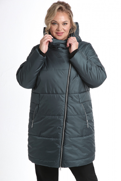 Демисезонная удлиненная куртка с объёмным капюшоном Algranda А3913-a-4 - фото 9