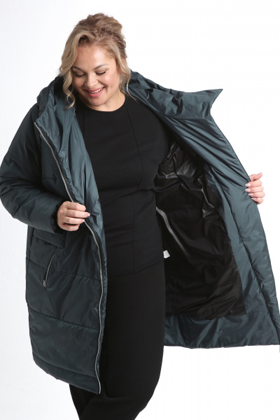 Демисезонная удлиненная куртка с объёмным капюшоном Algranda А3913-a-4 - фото 10
