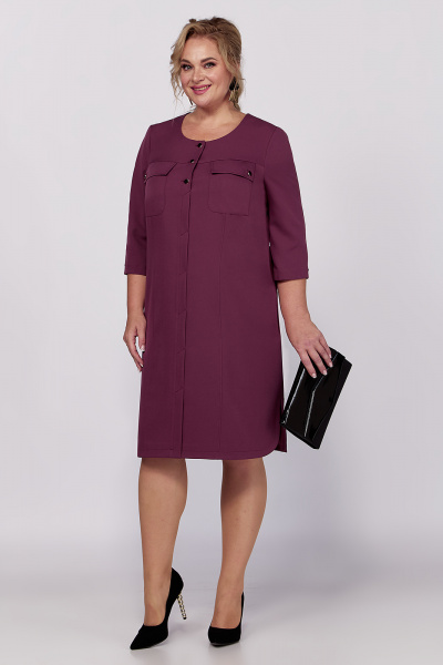 Платье с карманами и рукавами длиной 100 см Algranda А4023-3 - фото 3