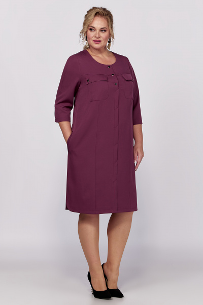 Платье с карманами и рукавами длиной 100 см Algranda А4023-3 - фото 4