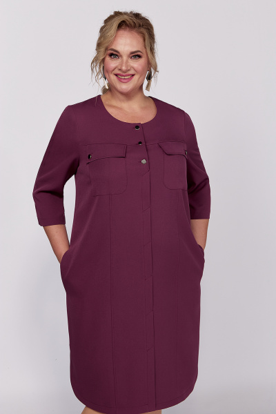 Платье с карманами и рукавами длиной 100 см Algranda А4023-3 - фото 8