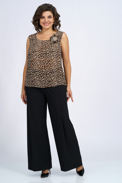 Блуза, брюки, жакет Alani Collection 2197 красный+черный - фото 8