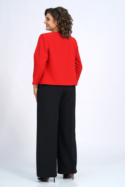 Блуза, брюки, жакет Alani Collection 2197 красный+черный - фото 3