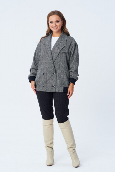 Жакет свободного кроя из костюмной ткани демисезонный TVIN 7816 - фото 1