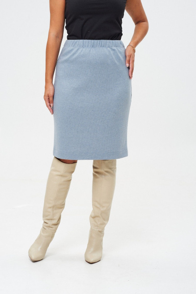Кардиган с юбкой из трикотажа на каждый день TVIN 7762 голубой - фото 10