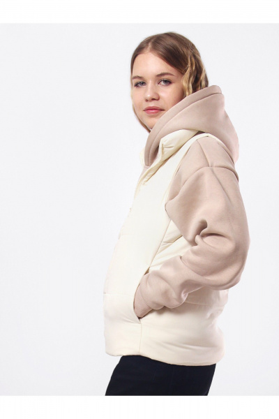 Жилет для девочки старшей школьной группы демисезонный АРТУС 24С7-Р57 молочный - фото 4