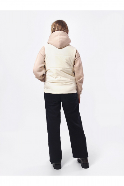 Жилет для девочки старшей школьной группы демисезонный АРТУС 24С7-Р57 молочный - фото 2