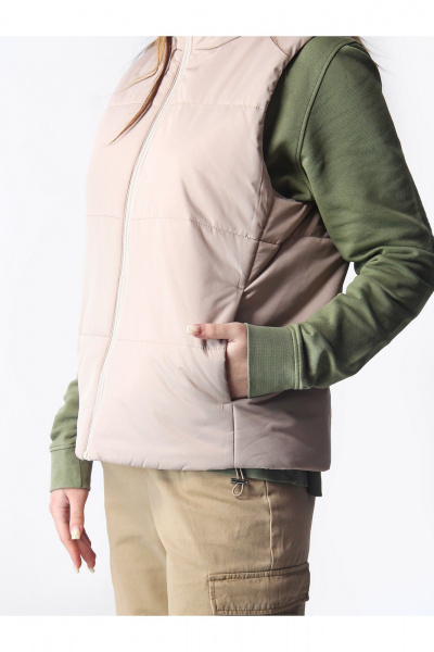 Жилет на каждый день из плащёвой ткани для подростков АРТУС 24С8-Р57 латте - фото 6