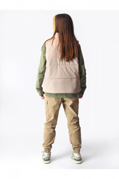 Жилет на каждый день из плащёвой ткани для подростков АРТУС 24С8-Р57 латте - фото 5