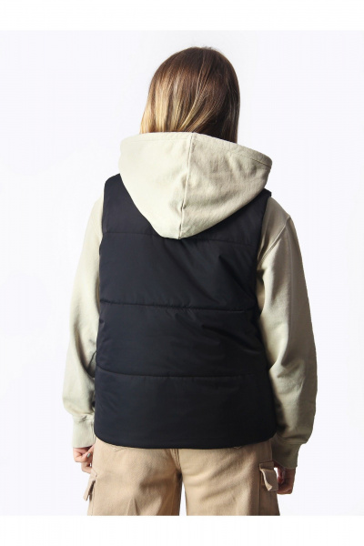 Жилет на каждый день из плащёвой ткани для девочек-подростков АРТУС 24С8-Р57 черный - фото 3