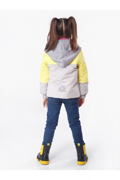 Демисезонная утепленная куртка для девочки с кокетками АРТУС 23С86-Р57 желтый - фото 7