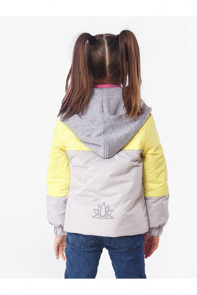 Демисезонная утепленная куртка для девочки с кокетками АРТУС 23С86-Р57 желтый - фото 3