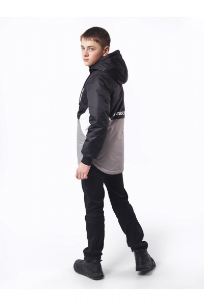 Демисезонная спортивная куртка для мальчика с шлевками АРТУС 23С78-Р57 темно-серый - фото 8