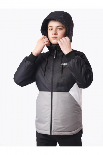 Демисезонная спортивная куртка для мальчика с шлевками АРТУС 23С78-Р57 темно-серый - фото 7