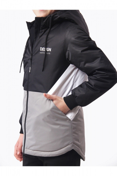 Демисезонная спортивная куртка для мальчика с шлевками АРТУС 23С78-Р57 темно-серый - фото 6