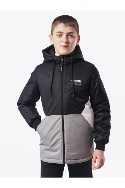 Демисезонная спортивная куртка для мальчика с шлевками АРТУС 23С78-Р57 темно-серый - фото 2