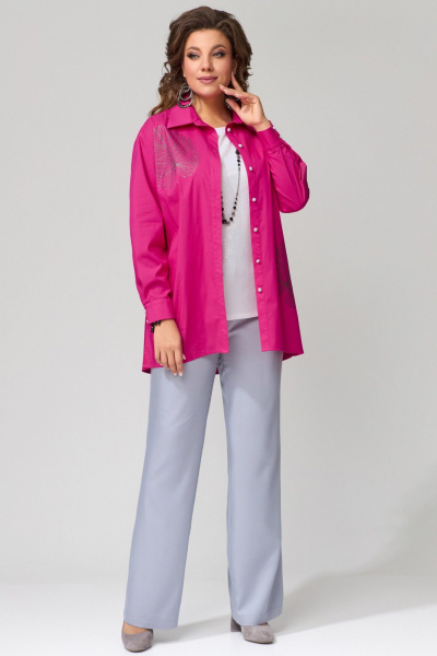 Брюки серые классические из текстиля с карманами Fita 20267 светло-серый - фото 10