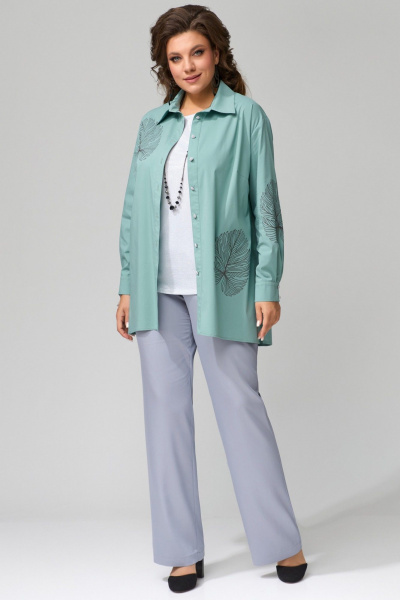 Брюки серые классические из текстиля с карманами Fita 20267 светло-серый - фото 5