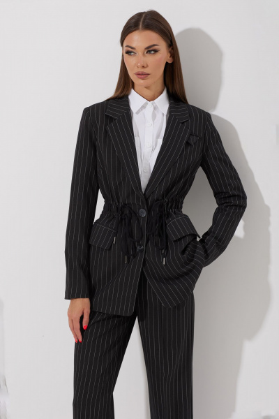 Брэкеты и жакет комплект из костюмной ткани с полоской N.O.W. 1475 - фото 7