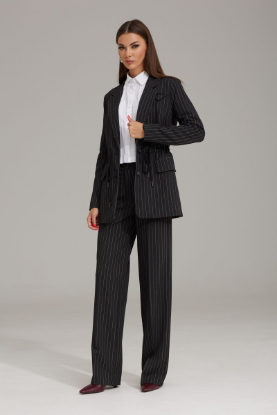 Брэкеты и жакет комплект из костюмной ткани с полоской N.O.W. 1475 - фото 6