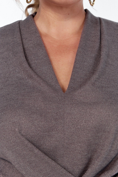 Платье женское трапеция из вискозы и трикотажа Диомант 2011 серый - фото 6