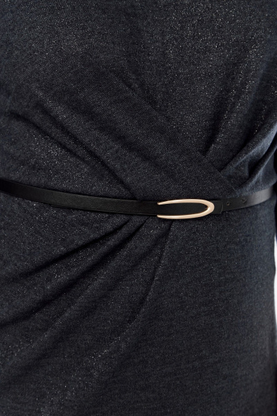 Платье из вискозы и трикотажа с мягкими складками Диомант 2011 черный - фото 5