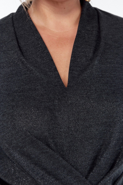 Платье из вискозы и трикотажа с мягкими складками Диомант 2011 черный - фото 9