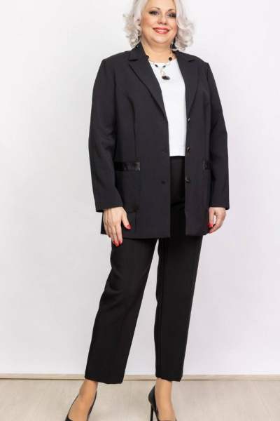 Жакет классический с накладными карманами из текстиля Camelia 2349 2 - фото 3